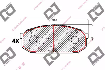 Комплект тормозных колодок DJ PARTS BP1672